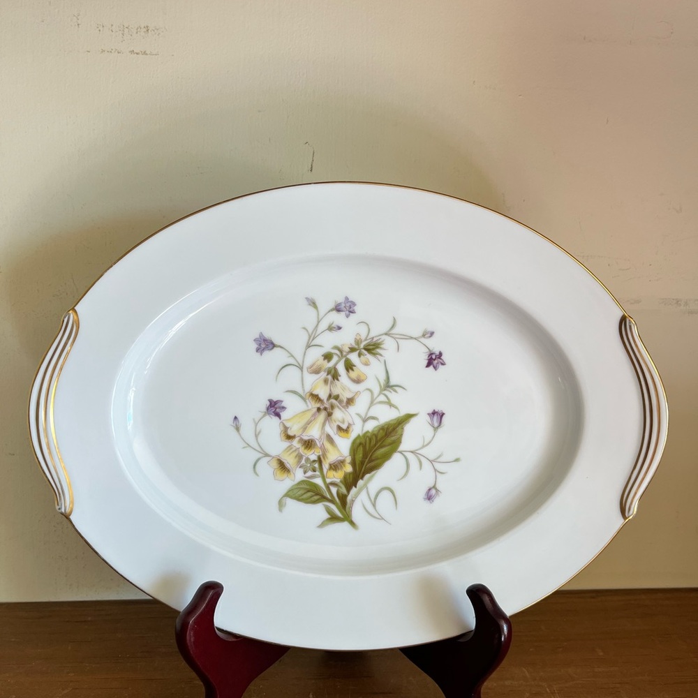 Noritake Canterbury 5226 11” Elegant Floral Oval Platter